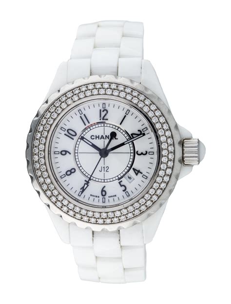 Chanel j12 watch with diamonds